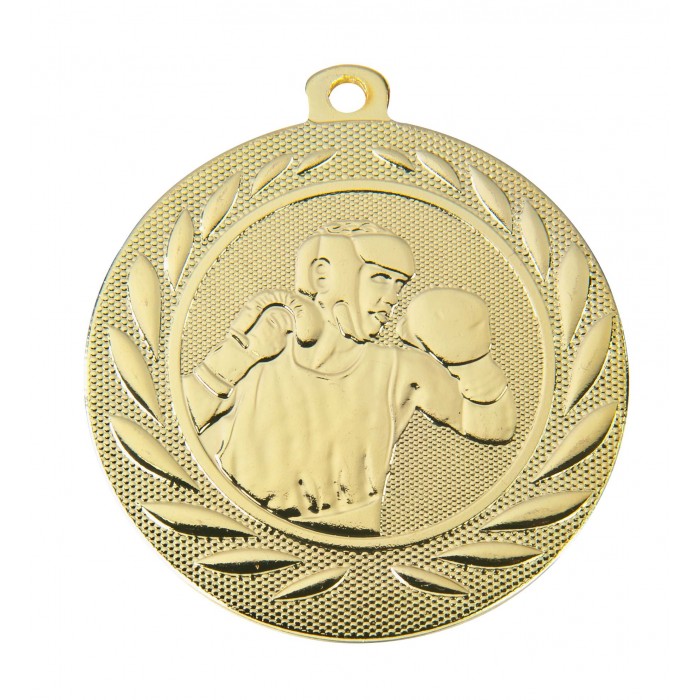 GOLD BOXING 50MM MEDAL ***SPECIAL OFFER 50% OFF RIBBON PRICE***